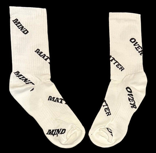 M.O.M White and Black Sock